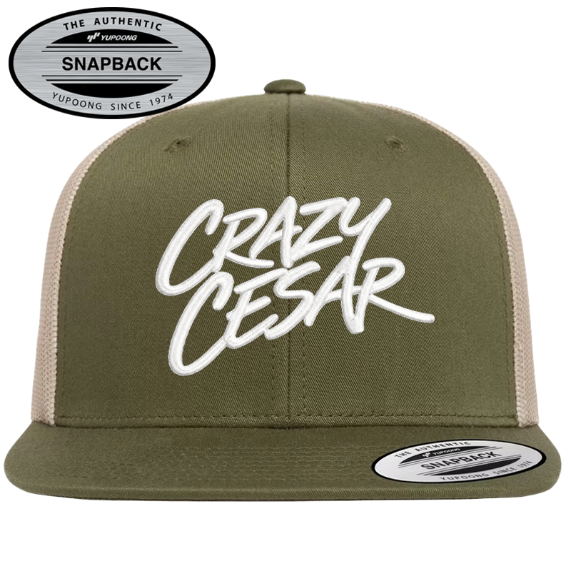 Crazy Cesar blue trucker hat