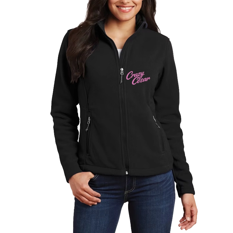 Crazy Cesar Women Black Zip Hoodie