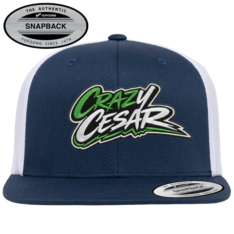 Crazy Cesar black snapback hat