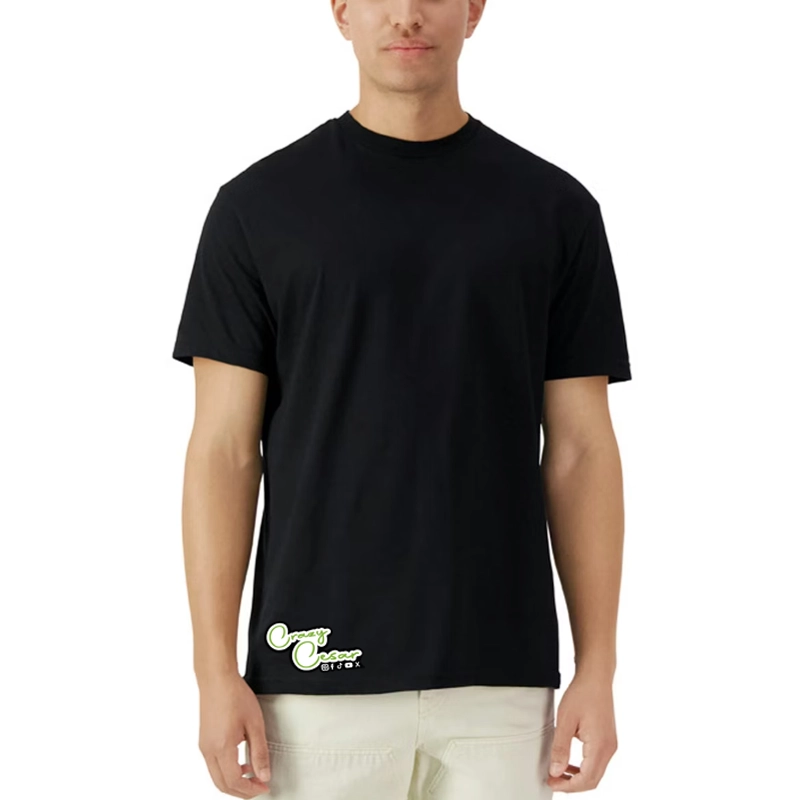 Crazy Cesar Bottom Left White Outline Logo T-Shirt