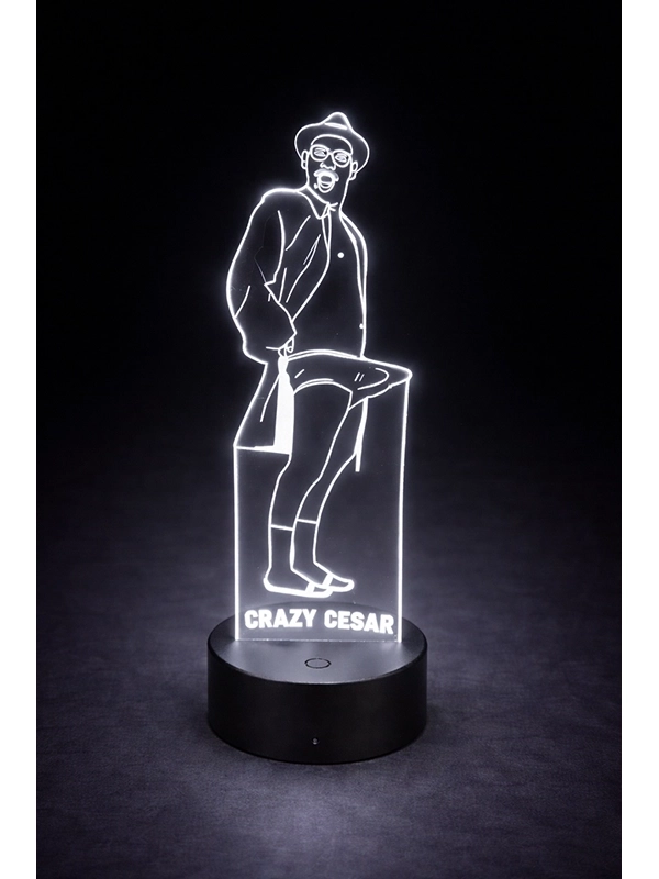 Crazy Cesar Signature 3D LED Acrylic Lamp – 16 Color Night Light