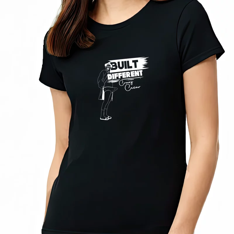 Crazy Cesar Built Different Pose Women’s Tee