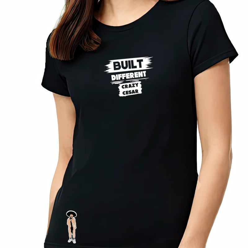 Crazy Cesar Built Different Dual Logo Women’s Tee