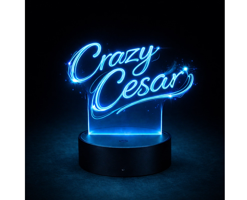 Crazy Cesar Classic Acrylic LED Night Ligh - Image 2