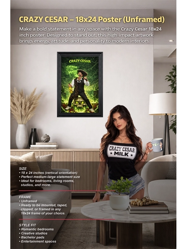 Crazy Cesar Rockstar Energy Wall Poster (18x24) - Image 2