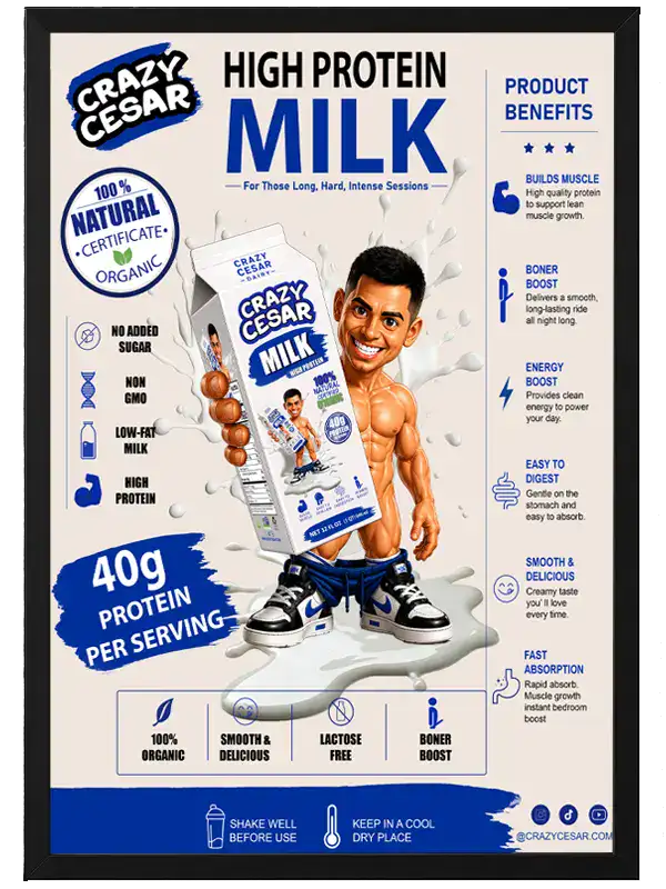 High protein organic milk for muscle building and energy boost.