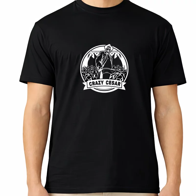 Crazy Cesar Classic Logo Graphic T-Shirt – Men’s Black