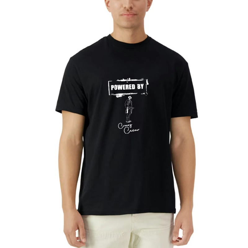 Crazy Cesar Classic Cotton T-Shirt – White Chest Logo