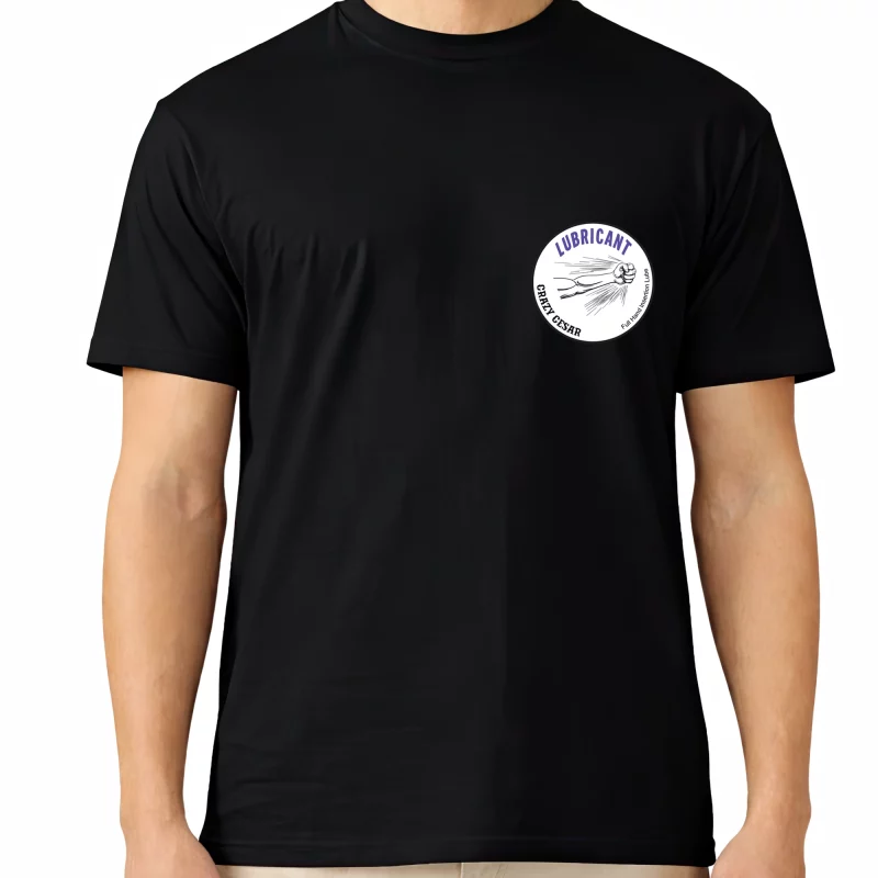Crazy Cesar Lubricant Logo Men’s T-Shirt – Black