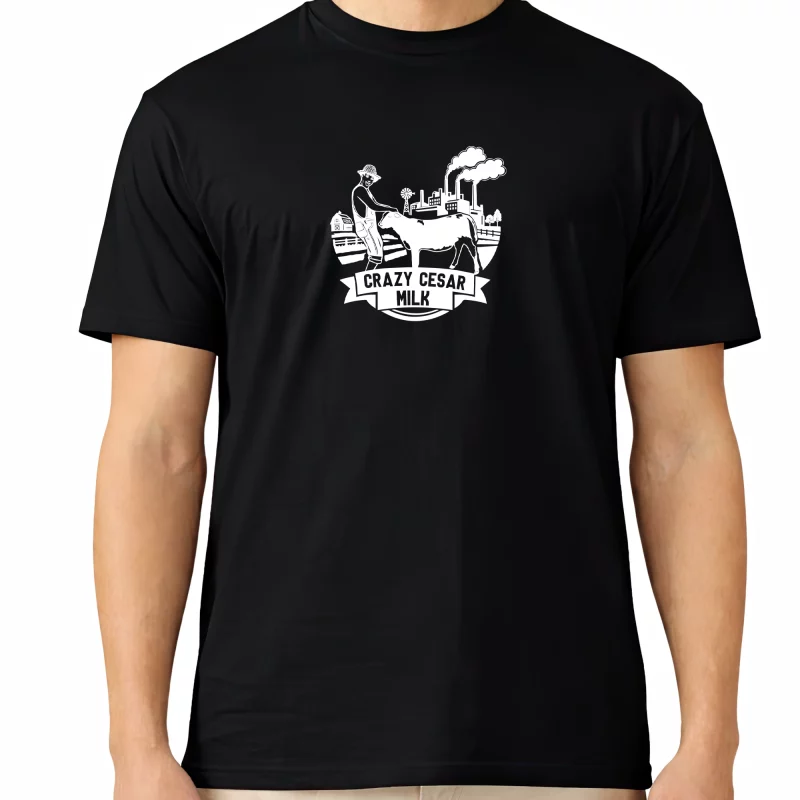 Crazy Cesar Milk Graphic T-Shirt – Men’s Black
