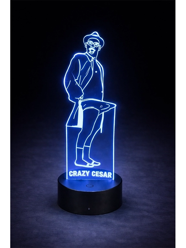 Crazy Cesar Signature 3D LED Acrylic Lamp – 16 Color Night Light - Image 2