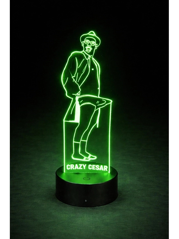 Crazy Cesar Signature 3D LED Acrylic Lamp – 16 Color Night Light - Image 4