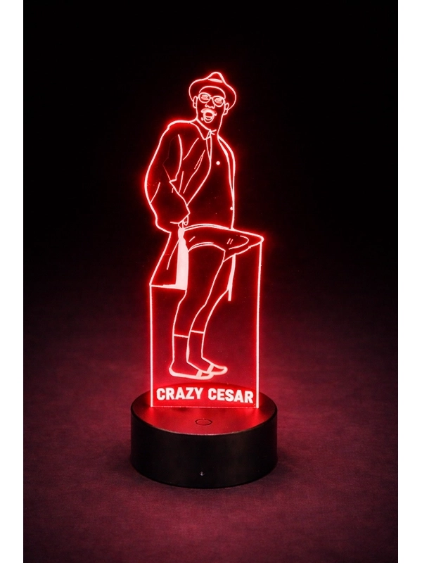 Crazy Cesar Signature 3D LED Acrylic Lamp – 16 Color Night Light - Image 3