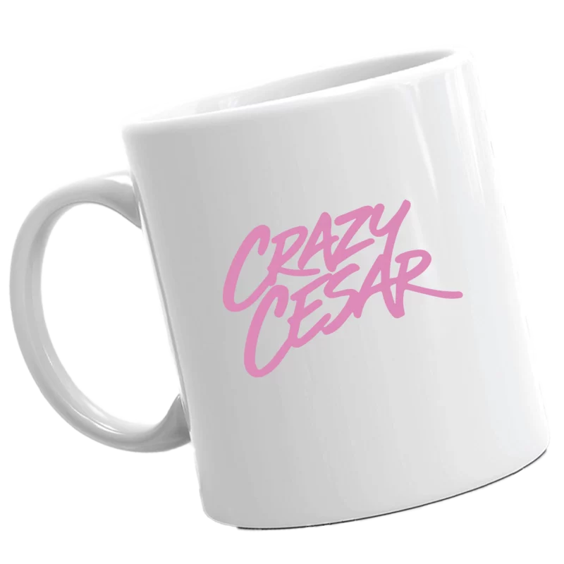 Crazy Cesar Logo Mug – Pink Signature Coffee Cup