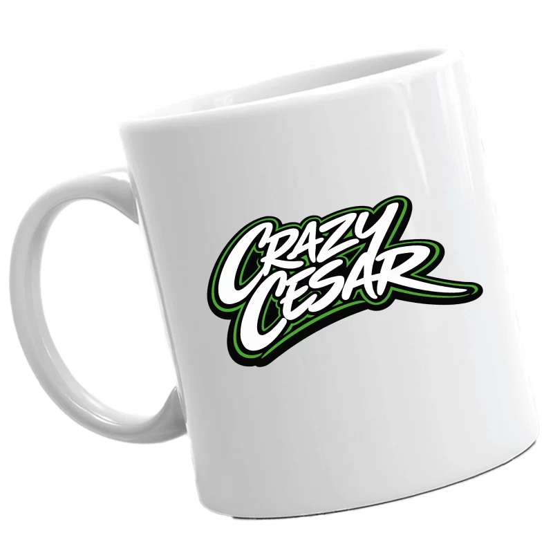 Crazy Cesar Green Logo Mug – Ceramic Cup