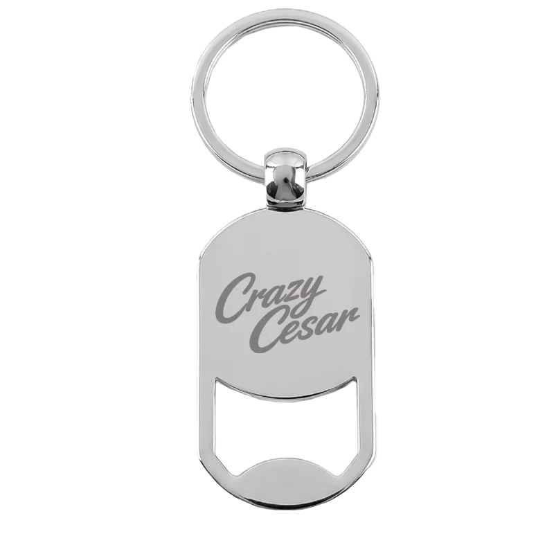 Bottle Opener Keychain – Crazy Cesar Stainless Steel Engraved