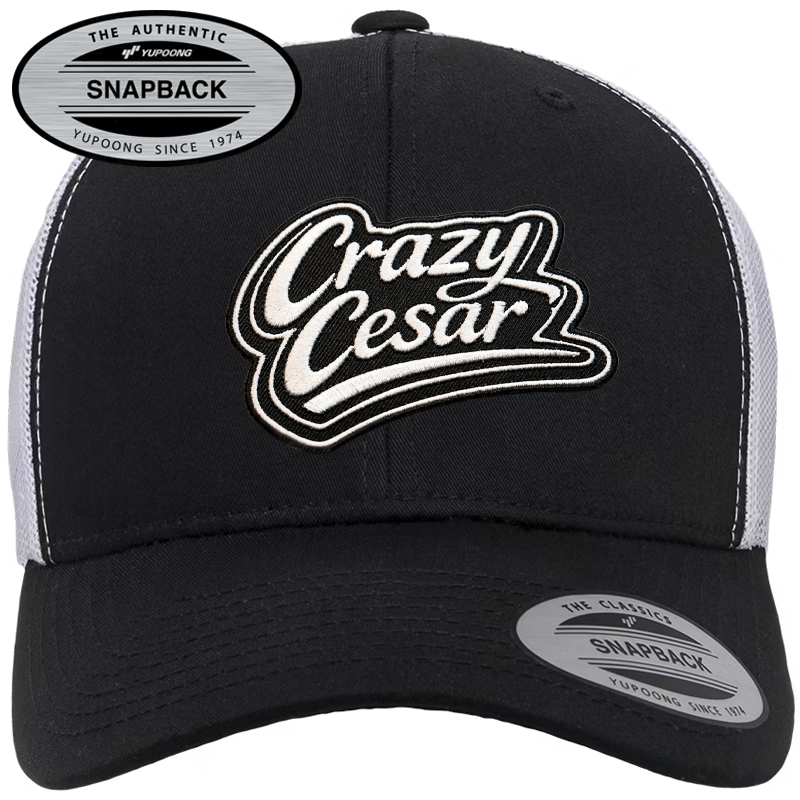 Crazy Cesar Retro Trucker Hat – Curved Bill Snapback Cap