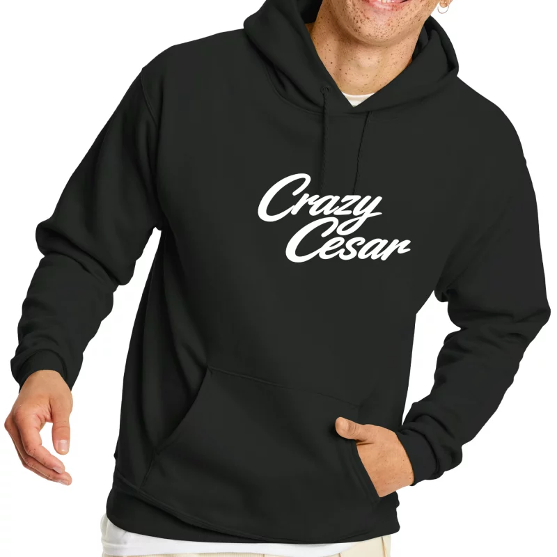 Crazy Cesar Black Hoodie White Logo – Premium Streetwear Hoodie
