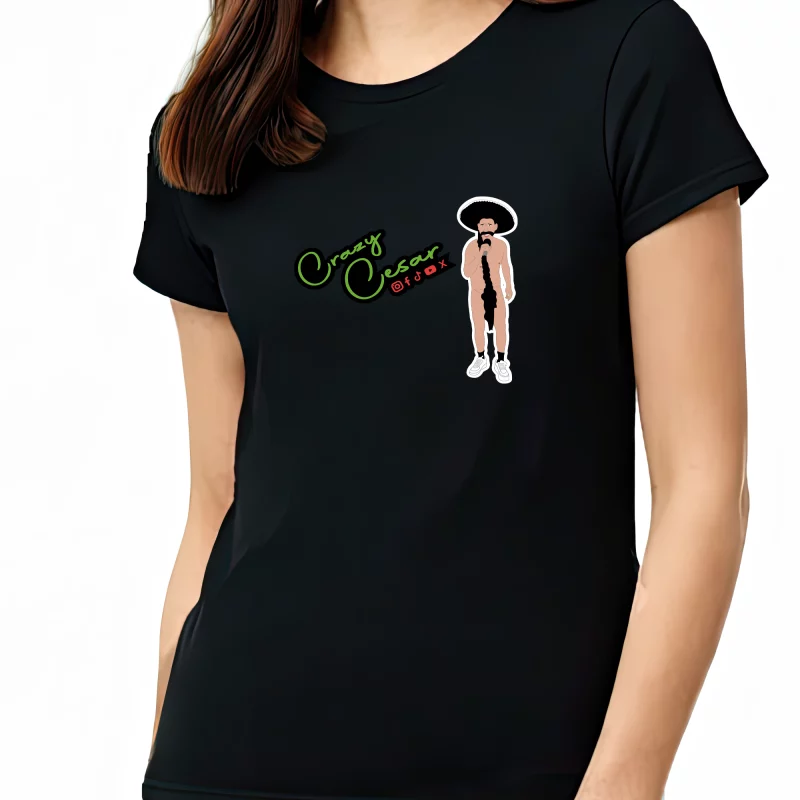Crazy Cesar Character Graphic Women’s T-Shirt