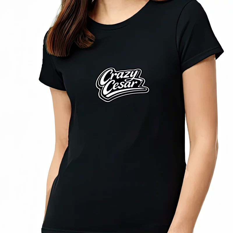 Crazy Cesar Black Graphic Tee Women