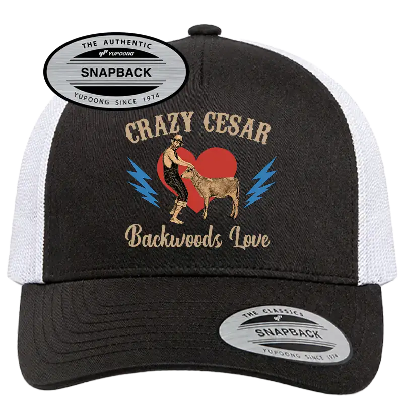 Crazy Cesar backwoods love cap with graphic design and snapback style.
